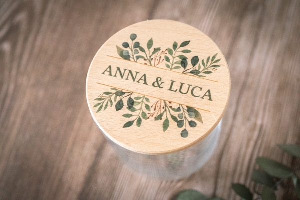 Vorratsglas Hochzeit personalisiert